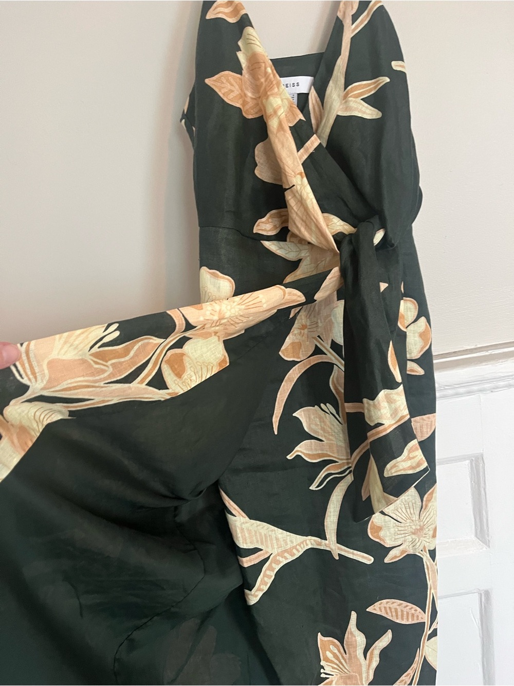Reiss Alice Floral Linen Dress 2 EUC - Picture 8 of 8